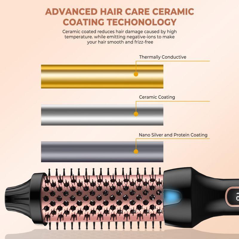 2-in-1 Styling Iron/Brush – Sleek & Curl Pro - Onaré Beauty