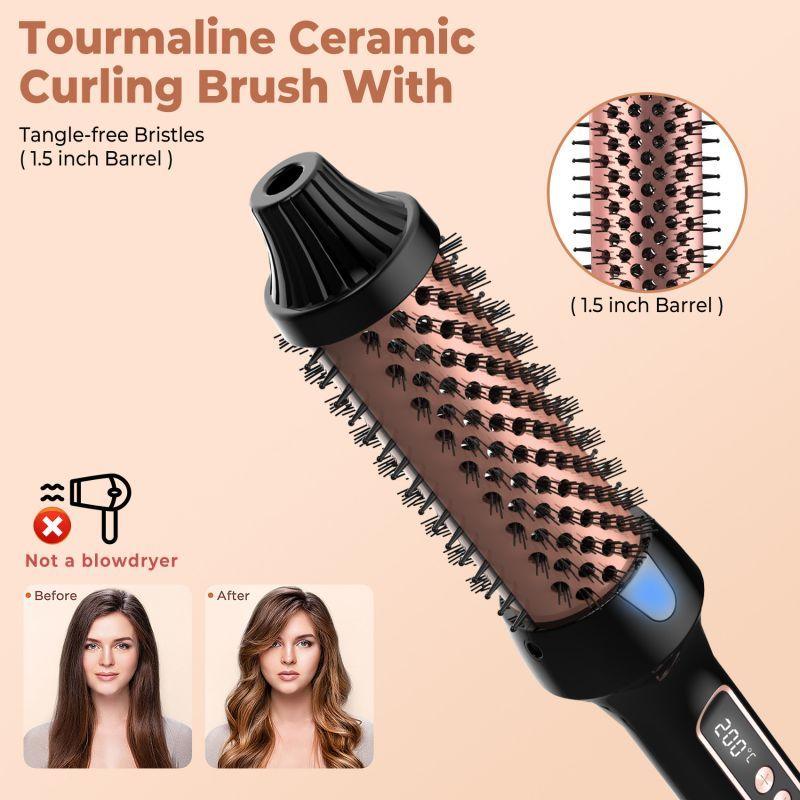2-in-1 Styling Iron/Brush – Sleek & Curl Pro - Onaré Beauty
